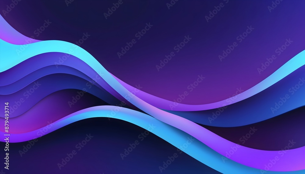 Abstract blue and purple waves background with smooth flowing lines and glowing light design Abstract blue and purple waves background with smooth flowing lines and glowing light design