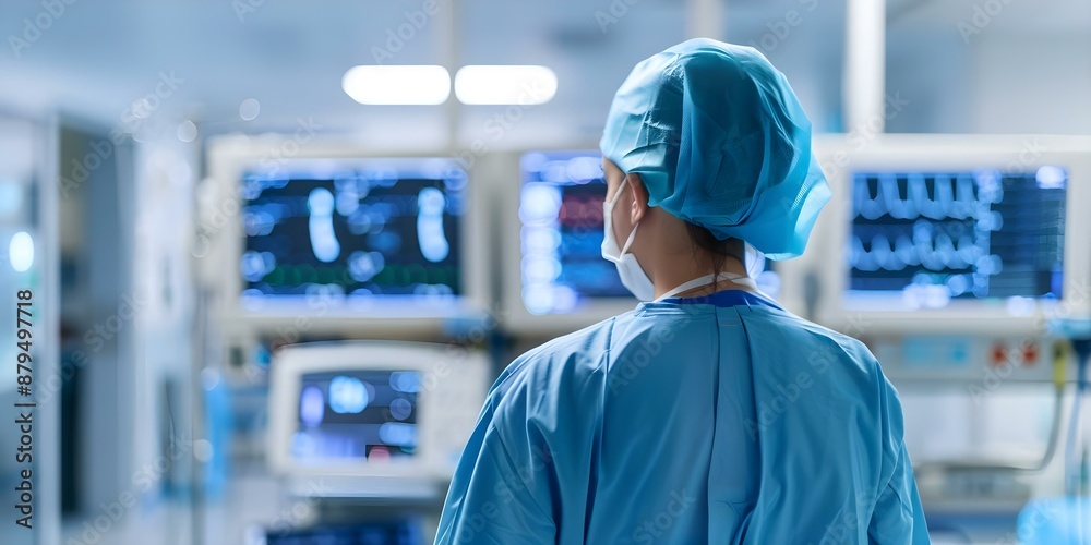 Revolutionizing Healthcare AI's Impact on Medical Diagnosis and Patient Monitoring through Technology. Concept Healthcare, AI, Medical Diagnosis, Patient Monitoring, Technology