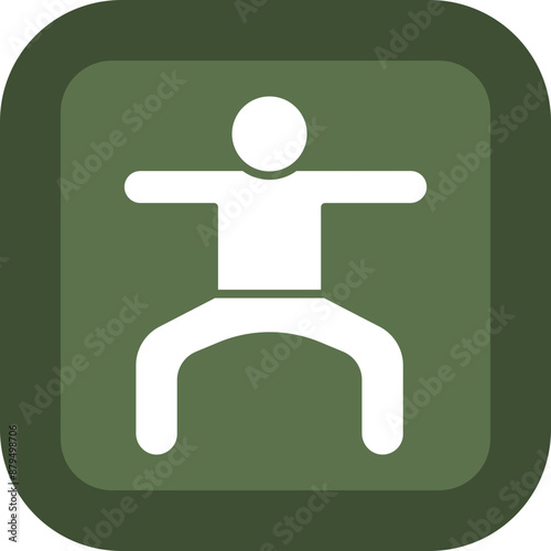 Squat Glyph Green Box Icon