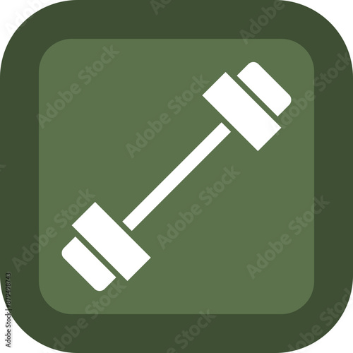 Crossfit Glyph Green Box Icon photo