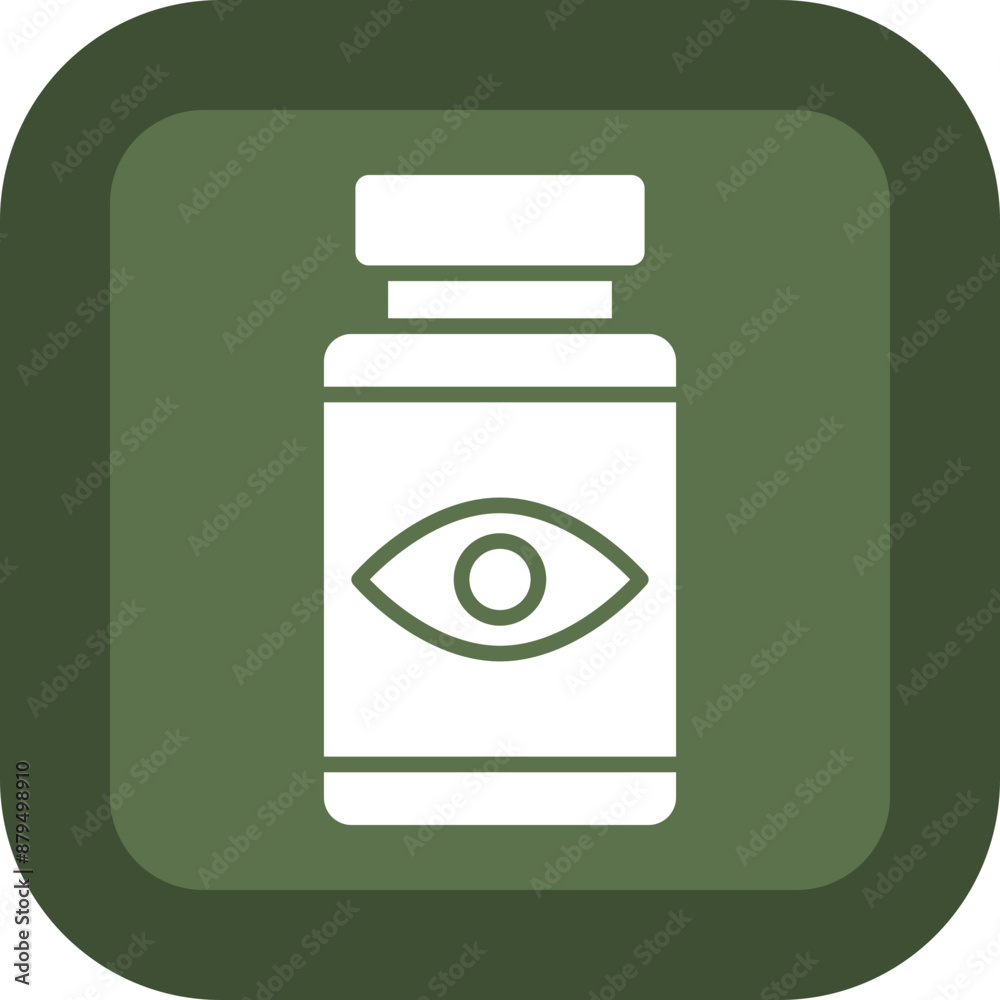 Pills Bottle Glyph Green Box Icon Pills Bottle Glyph Green Box Icon