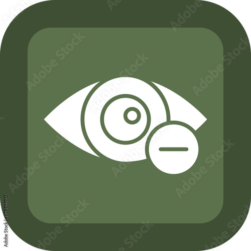 Myopia Glyph Green Box Icon
