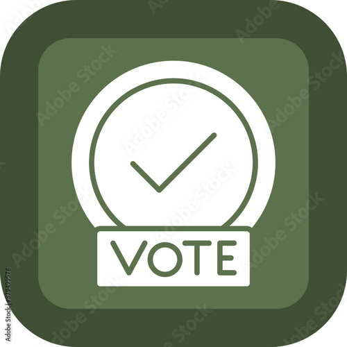 Checking Glyph Green Box Icon