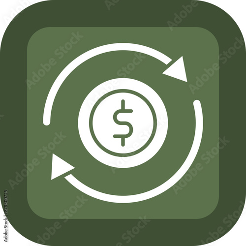 Business Glyph Green Box Icon