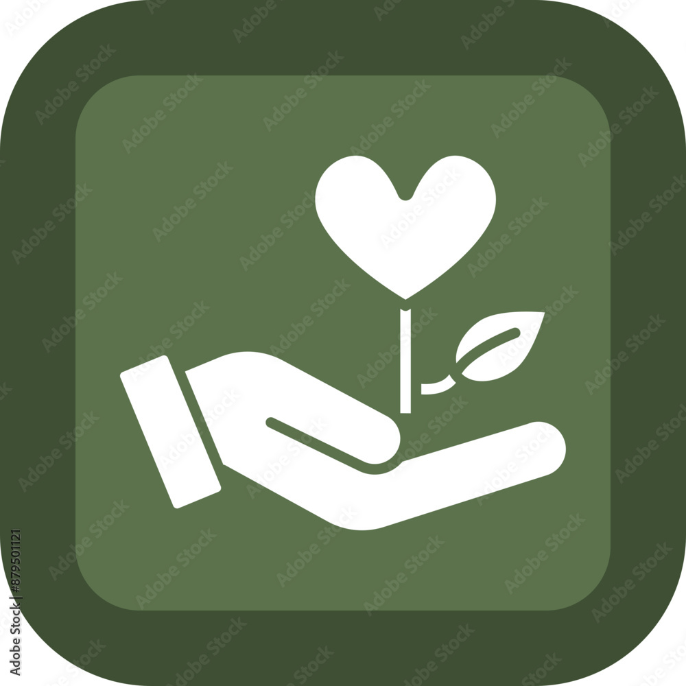 Volunteer Glyph Green Box Icon Volunteer Glyph Green Box Icon