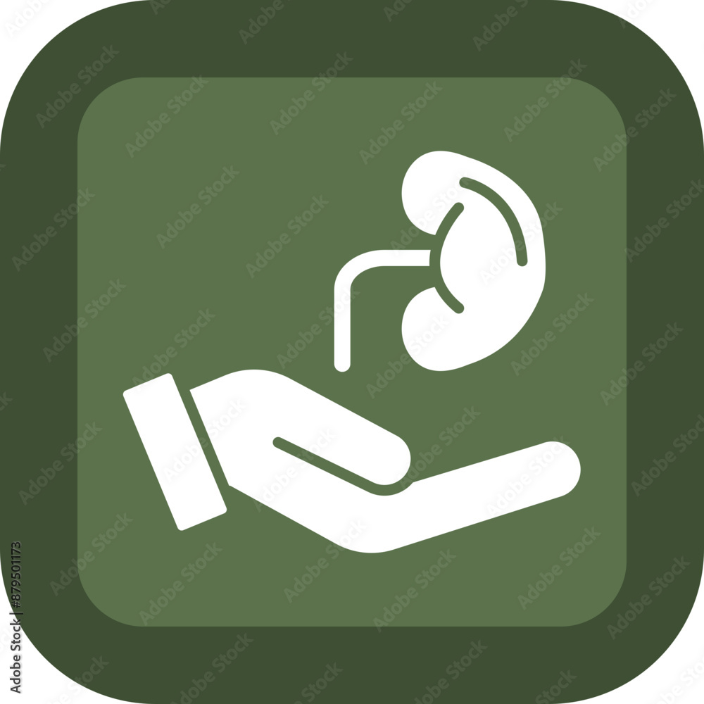 Organ Donation Glyph Green Box Icon Organ Donation Glyph Green Box Icon