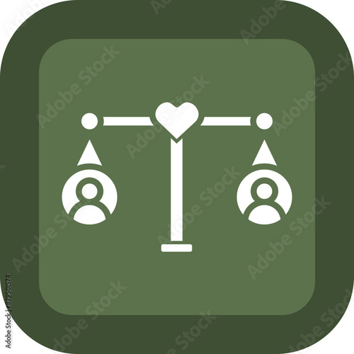 Equality Glyph Green Box Icon