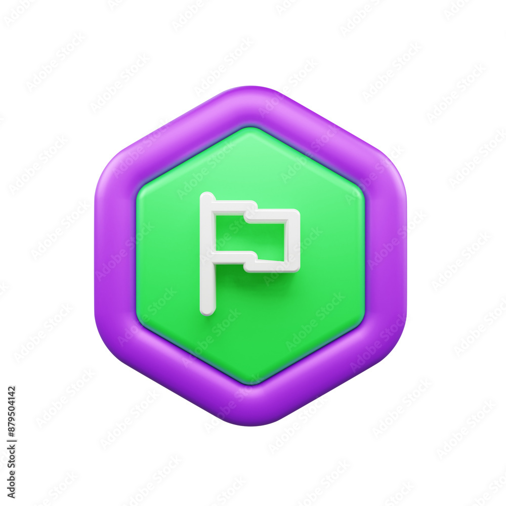 Obraz premium User Interface 3d icon illustration