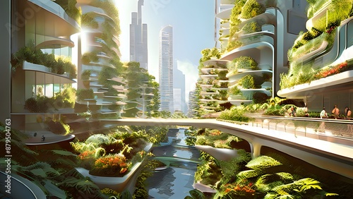 Implementing innovative green engineering initiatives in urban development to foster sustainability and advance environmental practices. photo