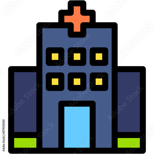 Building, clinic, hospital, healthcare, centre Icon