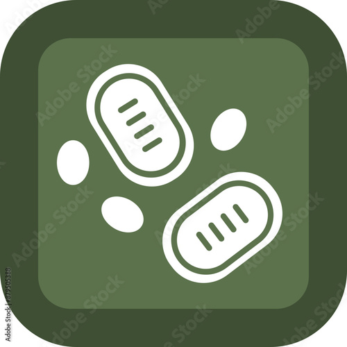 Thrombosis Vector Glyph Green Box Icon
