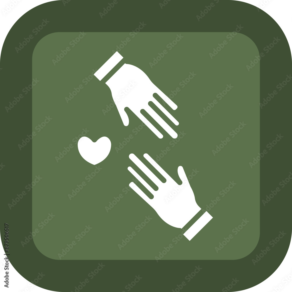 Obraz premium Help Vector Glyph Green Box Icon