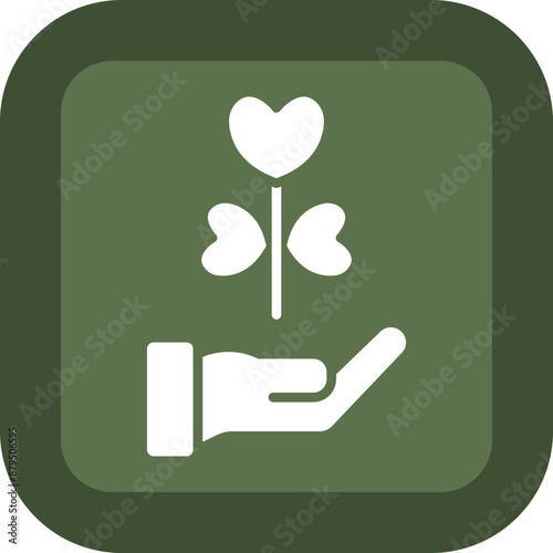 Give Vector Glyph Green Box Icon
