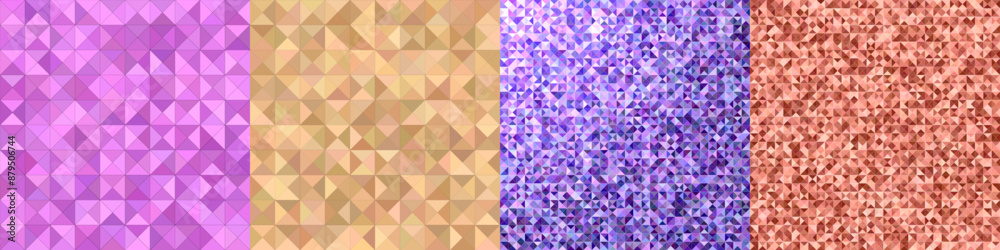 Abstract triangle polygon background set Abstract triangle polygon background set