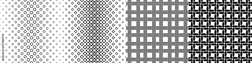 Black and white pattern collection Black and white pattern collection