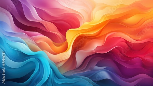 Wallpaper Mural Vibrant abstract background depicting flowing, colorful waves in a mesmerizing blend of hues, ideal for creative projects and design inspiration. Torontodigital.ca