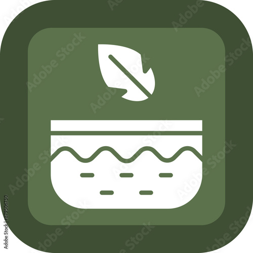 Sensitive Vector Glyph Green Box Icon