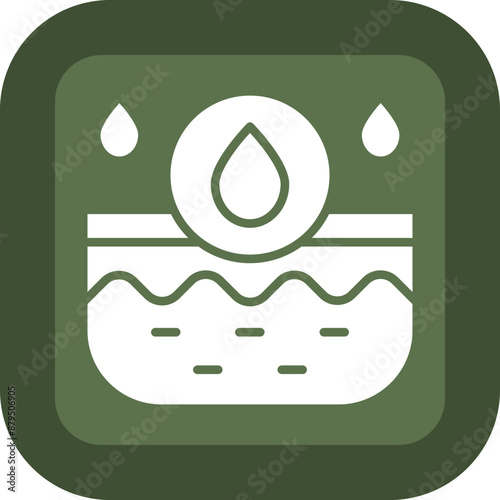 Oil Skin Vector Glyph Green Box Icon