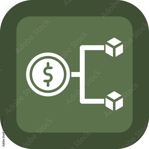Derivative Vector Glyph Green Box Icon