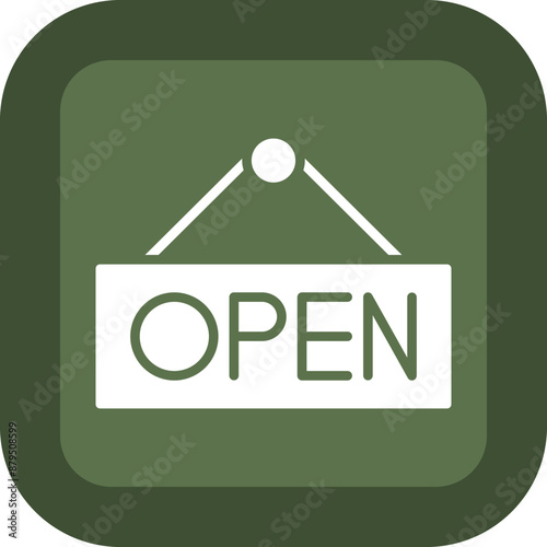 Open Glyph Green Box Icon