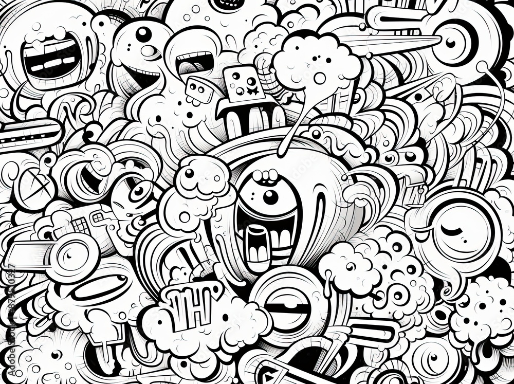 Abstract Doodle Art Design. Abstract Doodle Art Design.