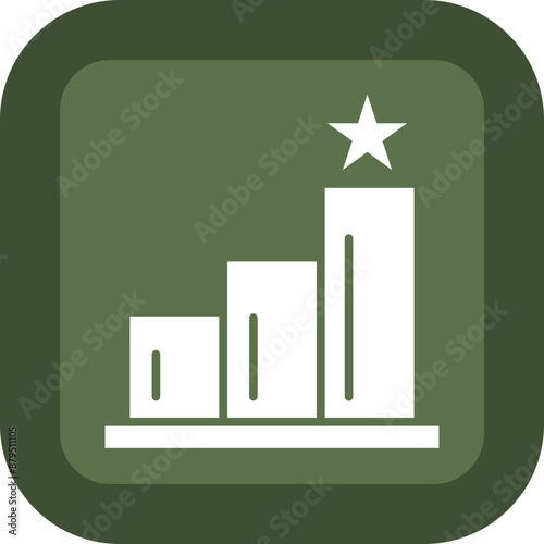 Competition Glyph Green Box Icon