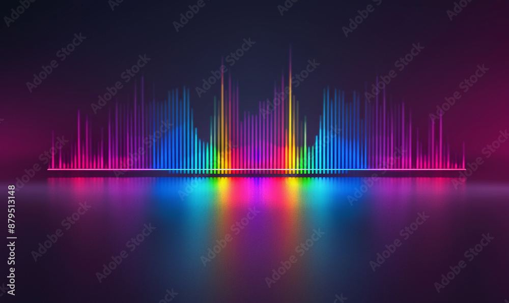 Abstract music record background on the dark background and with colorful gradient lines. Abstract music record background on the dark background and with colorful gradient lines.