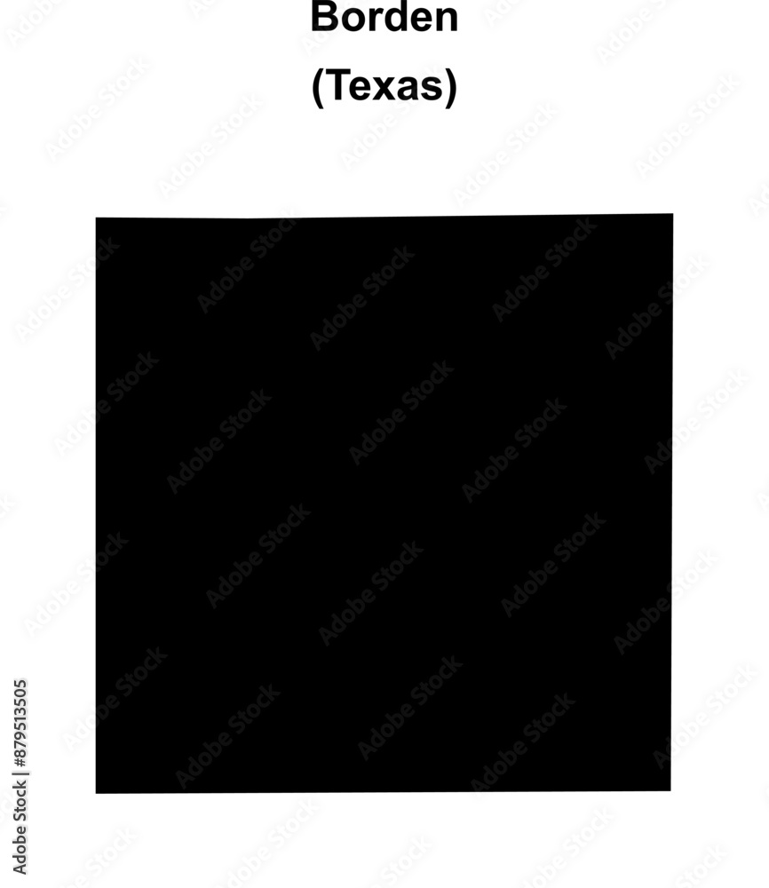 Borden County (Texas) blank outline map Borden County (Texas) blank outline map