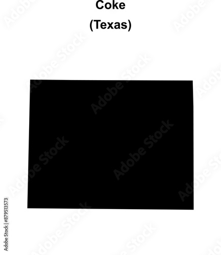 Coke County (Texas) blank outline map