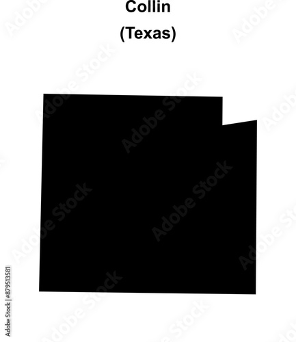 Collin County (Texas) blank outline map