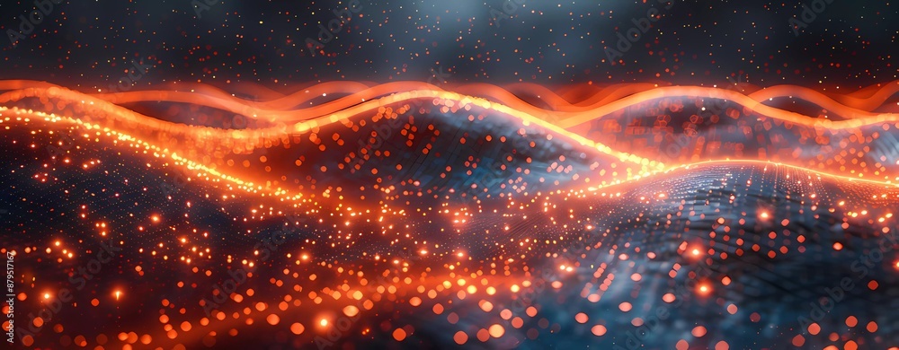 Next-gen AI Solutions in Automotive Technology, cyber big data flow and blockchain data fields in a 3D image, science research and music waves. Next-gen AI Solutions in Automotive Technology, cyber big data flow and blockchain data fields in a 3D image, science research and music waves.