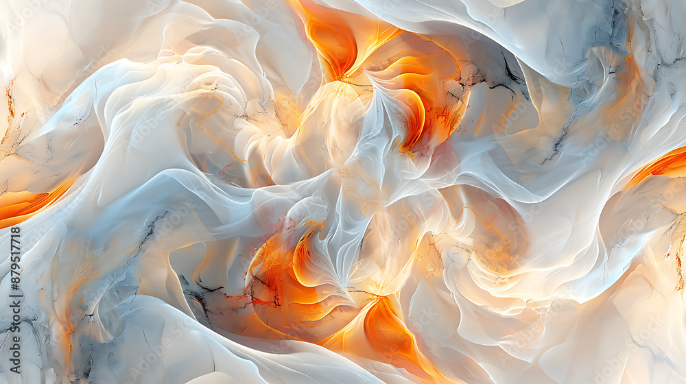 Obraz premium Ethereal Fluidity: Abstract Waves of Color