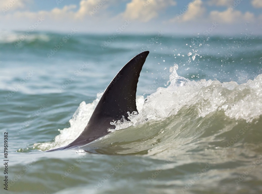 Fototapeta premium Shark Fin in the Ocean