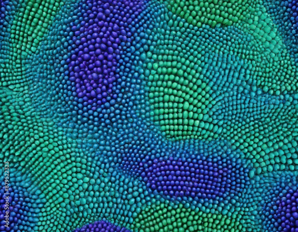 Aerial view of turquoise water with pebble-like texture