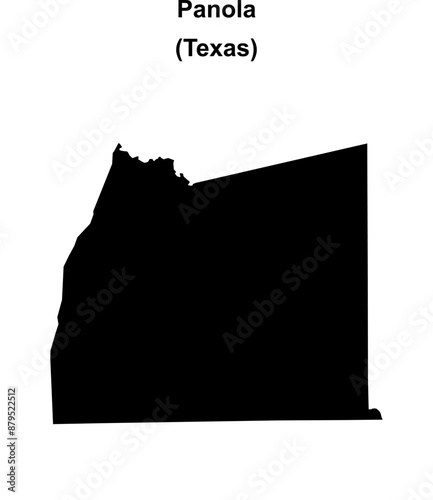 Panola County (Texas) blank outline map