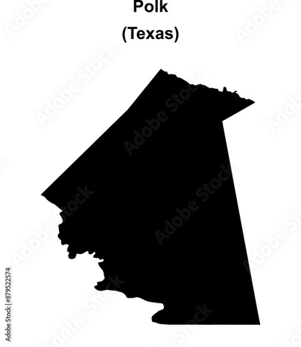 Polk County (Texas) blank outline map