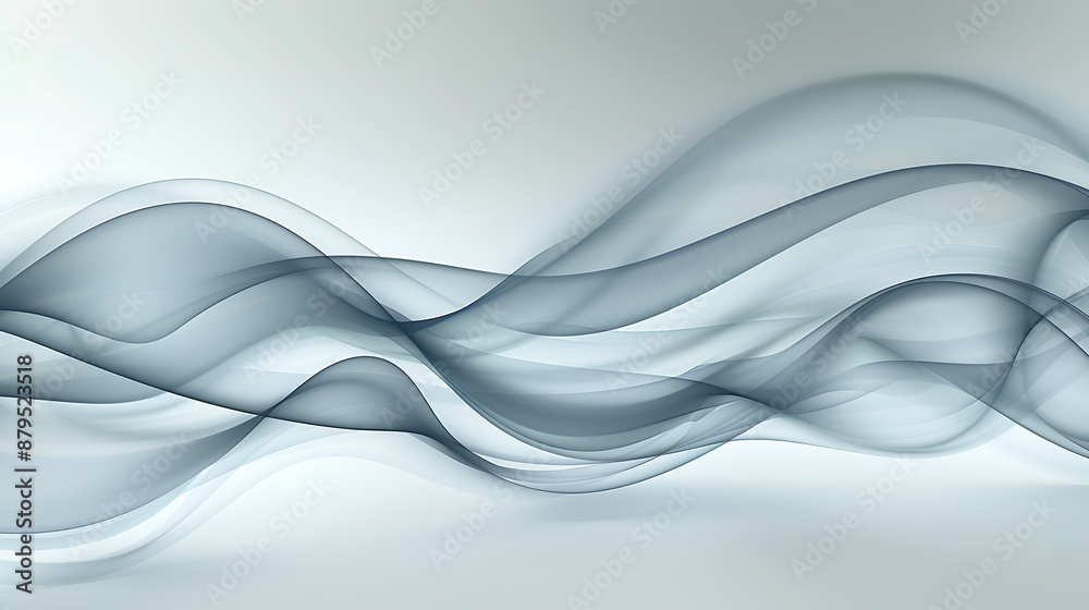 Obraz premium Subtle Currents: Abstract Waves of Serenity