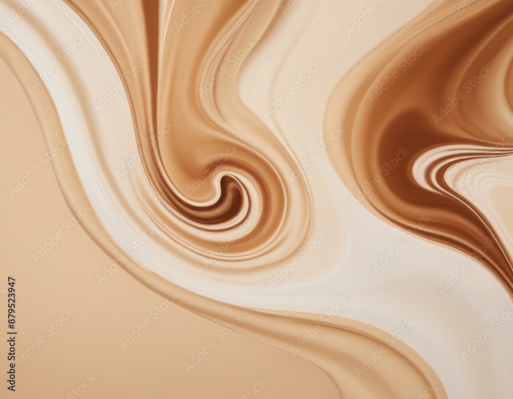 Swirling Beige and Brown Liquid Texture