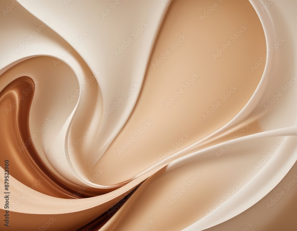 Obraz premium Swirling Beige and Brown Liquid Texture