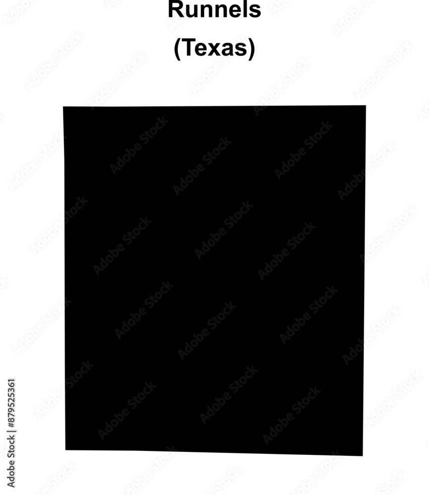 Runnels County (Texas) blank outline map