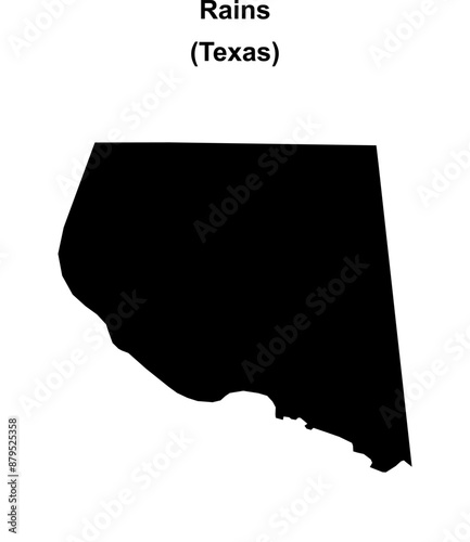 Rains County (Texas) blank outline map
