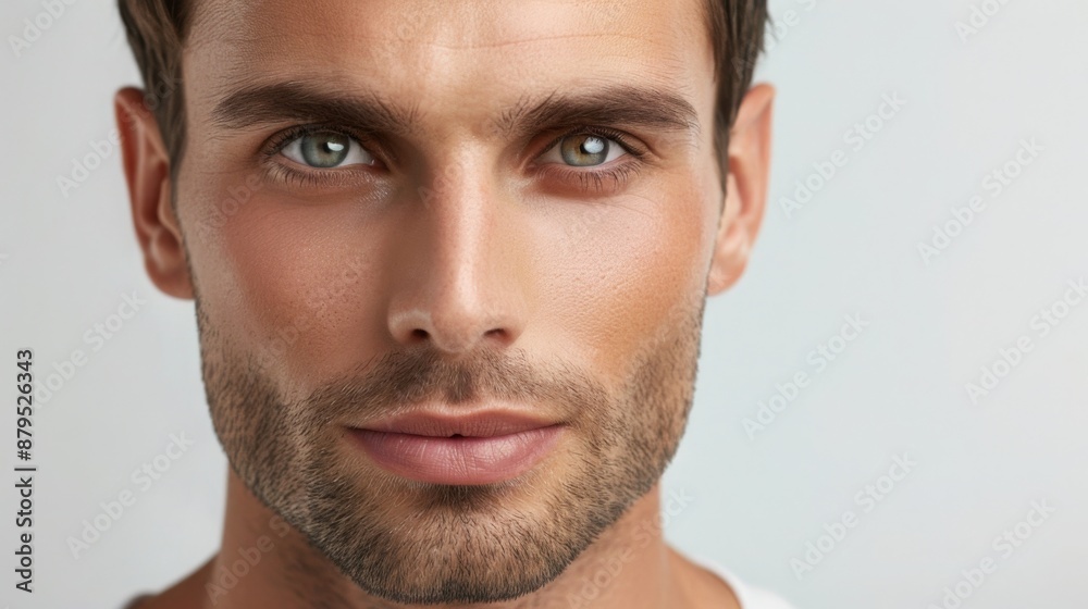 A close-up portrait of a man with a light beard, looking directly at the camera. A close-up portrait of a man with a light beard, looking directly at the camera.