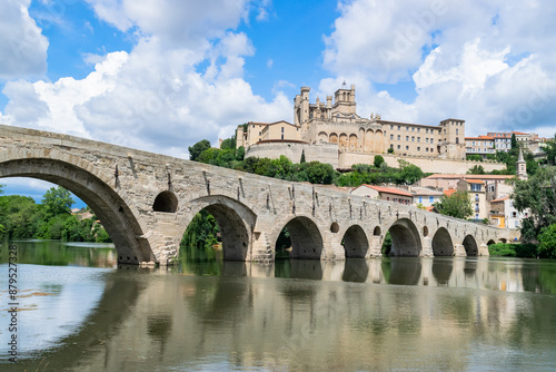 Beziers France from across the Orb river