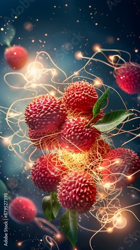 Glowing Lychee Cluster Revealing the Intricate Neural Web of the Medulla Oblongata