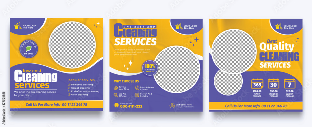 Cleaning services business promotional marketing advertising, housecleaning, and laundry service banner template design. Cleaning services business promotional marketing advertising, housecleaning, and laundry service banner template design.