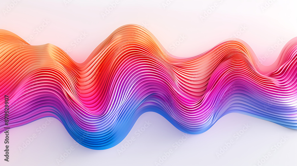 Obraz premium Chromatic Waves: Abstract Gradient Flow