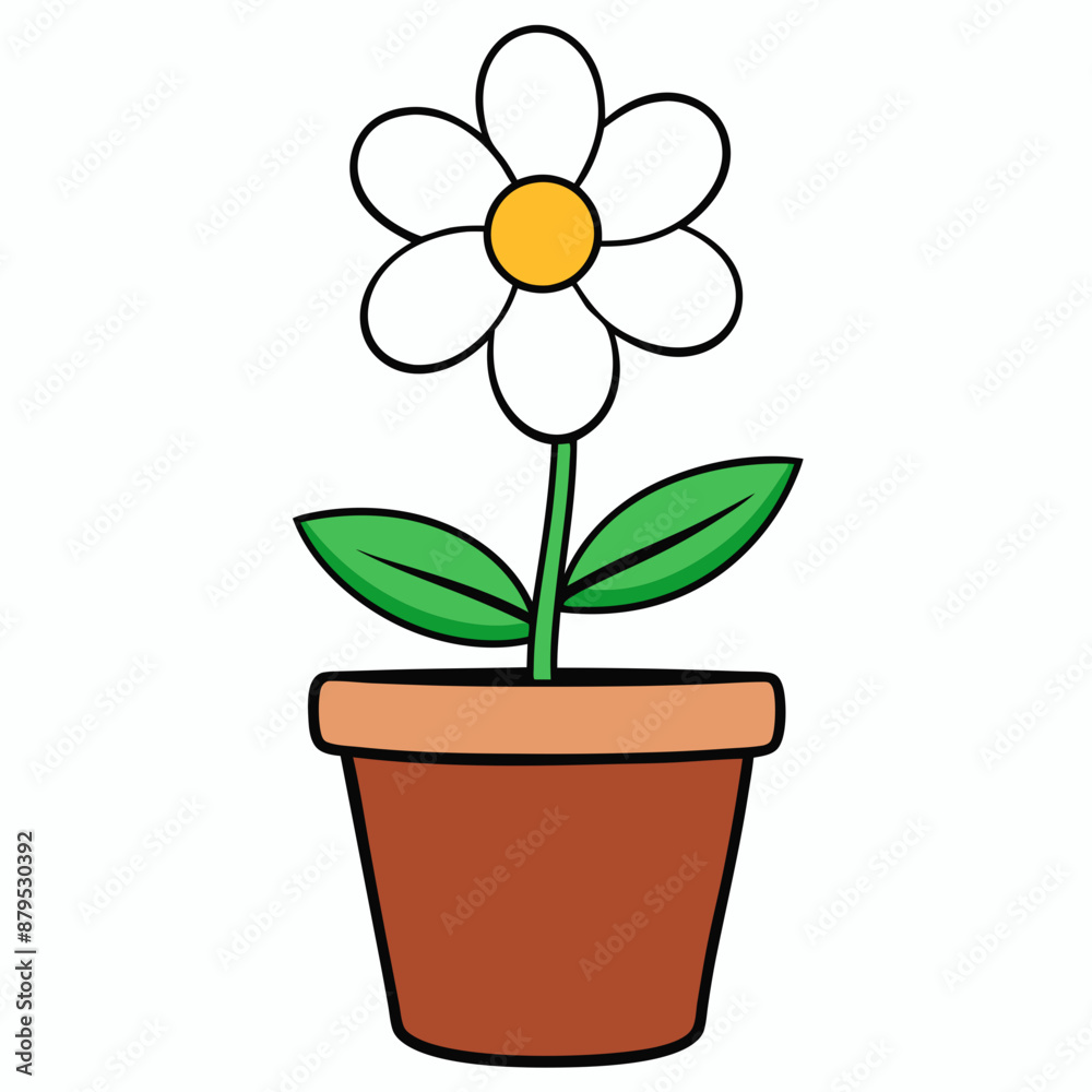 Flower in a pot vector illustration, flower vector art, flower silhouette, flower in a pot Flower in a pot vector illustration, flower vector art, flower silhouette, flower in a pot