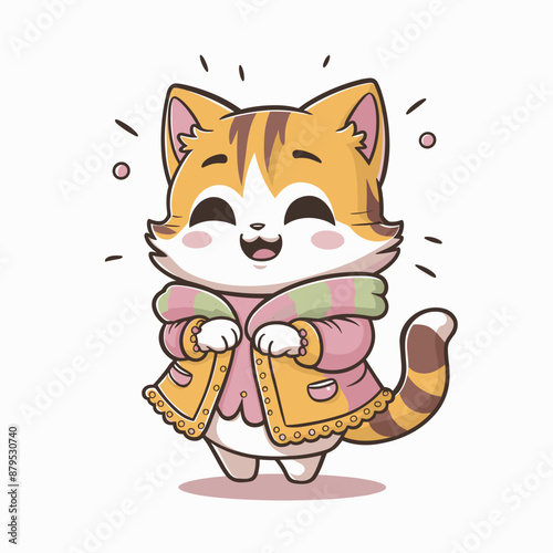 cat with a gift