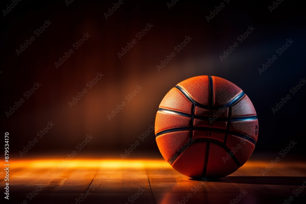 a basketball on a wooden floor a basketball on a wooden floor