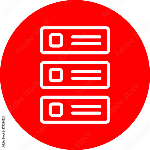 Backlog Vector Line White Circle Red